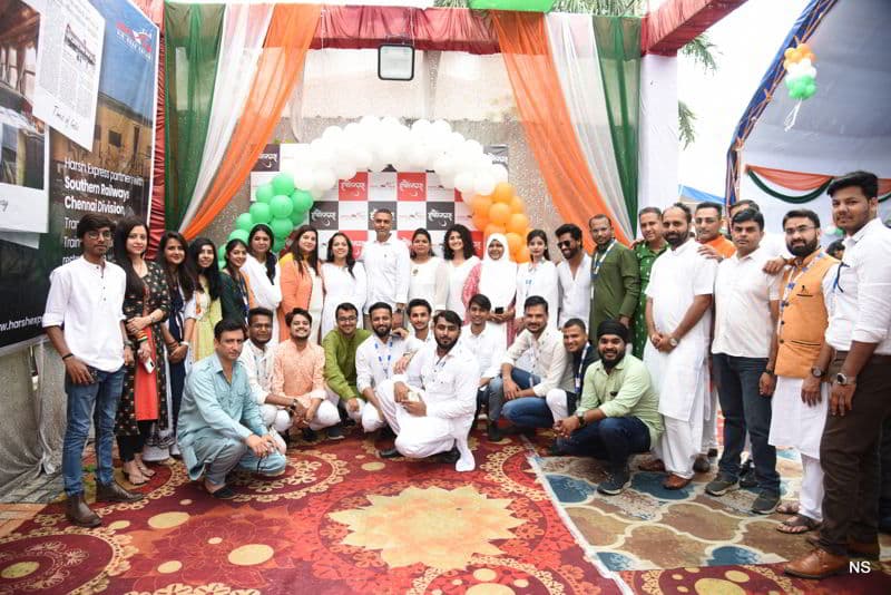 Team celebrating Independence Day at the control tower